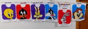 Looney Tunes Baby Infant Bibs Cotton Fabric Panel  6 Bibs - cut panel  - Tweety - Picture 1 of 3