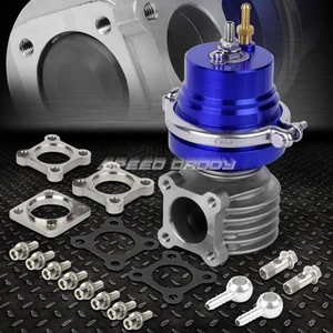 UNIVERSAL EXTERNAL 14-PSI 46MM TURBOCHARGER BOLT-ON 6" WASTEGATE+SPRING BLUE - Foto 1 di 5