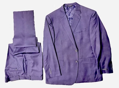 Jos. A. Bank 48R/43W Wool Suit- Tailored Fit - BLUE -100%Wool - Image 1 of 4
