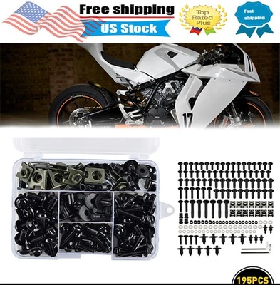 Bolts Fairing Screws 195PC For Suzuki GSXR600 GSXR750 GSXR1000 GSXR1100 Hayabusa — 第 1/4 张图片
