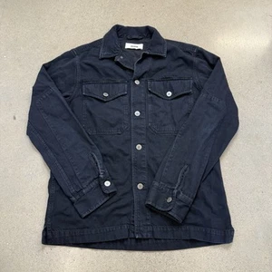 Buck Mason Denim Jacket Mens S Black Button Up Two Pocket Field Shirt Denim - Imagen 1 de 7