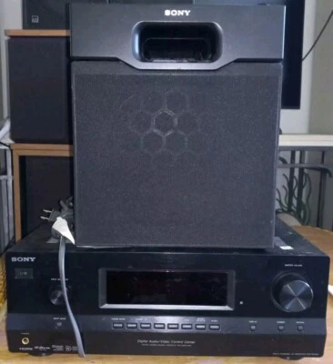 Sony STR-DH520 7.1 Channel 100 Watt Receiver~Sony Mod.SA-WMSP1/SS-MSP1 Speakers  - Image 1 of 4