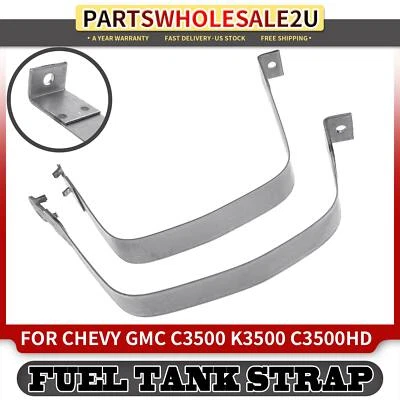 2x Fuel Tank Straps for Chevy GMC C3500 K3500 C3500HD GMC 22 Gallons Tank Gray - Image 1 of 4