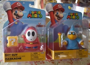 Jakks Pacific Super Mario SHY GUY RED & MAGIKOOPA FIGUR 4” inch SET 2 NEU - Bild 1 von 9