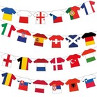 Euro Football 2024 Shirt Bunting Flag National Teams Party Decorations 24pcs 5m 