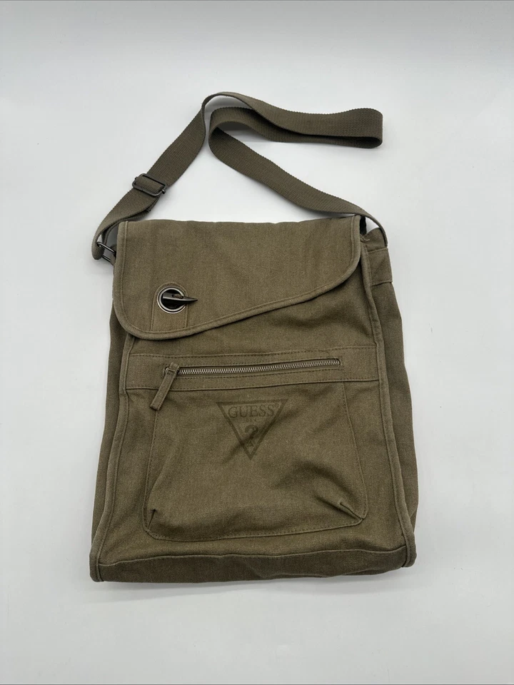 Bolso cruzado Guess verde caqui verde logotipo liso... Foto 1 de 4