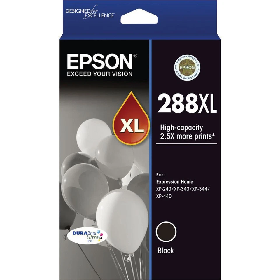 GENUINE Epson 288XL Black Ink Cartridge XP-240 XP-340 XP-344 XP-440 T306192 - Image 1 of 1