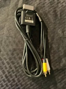 Microsoft XBox 360 AV Composite Audio Video Cable Black X821376-001 NEW - Picture 1 of 3