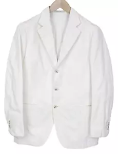 SUITSUPPLY Havana Jetted Mens Blazer UK38R Twill White Slim Cotton Unlined - Picture 1 of 10
