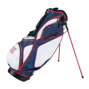 Powerbilt TPS Dunes USA Flag Golf Stand Bag – 6-Way Top Patriotic Design – New - Picture 1 of 6