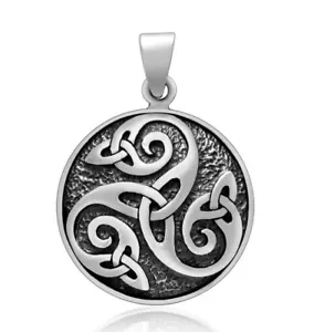 Triskele Knoten Anhänger Pendant 925 Sterlingsilber Halskette Amulett Celtic NEU - Bild 1 von 4