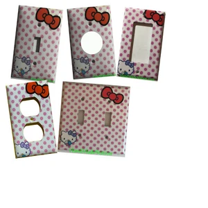 Hello Kitty Red Bow Light Switch Power Outlet Wall Cover Plate Home decor - Picture 1 of 45