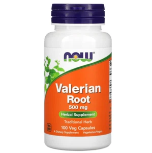NOW Foods Valerian Root 500 mg 100 Veg Capsules - Picture 1 of 2