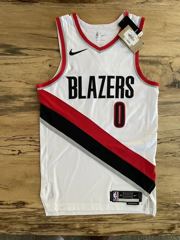 Damian Lillard Nike Authentic Association White pro cut Jersey size Small 40 Cover