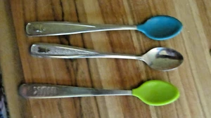 *First Years Stainless Steel Baby Spoons Soft Bite Rubber Tip & 1 NUK - Picture 1 of 1