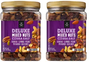 2 pack Member's Mark Deluxe Mixed Nuts with Sea Salt (34 oz) - free shipping - Picture 1 of 1