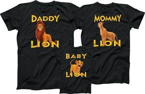 Baby Lion Daddy Lion Mommy Lion T-SHIRT Family Member Tee Shirt