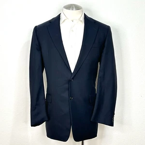 Hickey Freeman Loro Piana Tasmanian Wool Madison Fully Lined Blue Blazer 42 Long - Picture 1 of 11