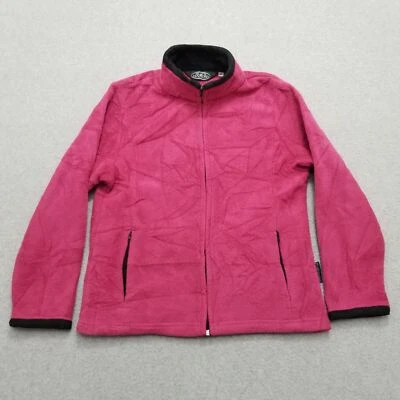 Black Diamond Fleece Jacket Womens Small Pink Zip Pockets Outdoor Made In USA - Image 1 of 4