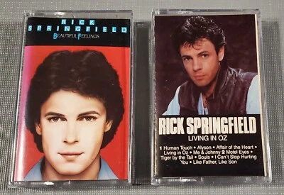 Rick Springfield: 2 Cassette Lot, Living In Oz, Beautiful Feelings  VG+ r - Image 1 of 4
