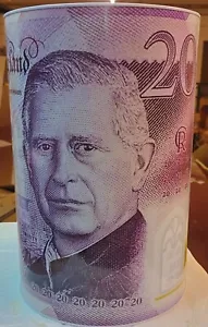 Money Box Tin £5 £10 £20 £50 Pound Note Design Kids Saving Cash PIggy Bank Box N - Picture 1 of 10