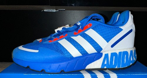 Adidas ZX 1K Boost H68720 Sneakers Scarpe Bianco Blu Arancione Nuove con scatola