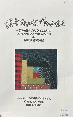 Heaven & Earth Quilt Block of the Month 8 of 13 Pattern By Paula Barnes - Image 1 of 2