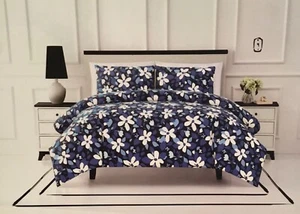 Kate Spade Forrest Floral 3-teiliges Full/Queen Bettdecken-SET blau weiß geblümt NEU - Bild 1 von 4