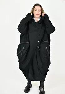 Zedd Plus Black Label (Barbara Speer) asymmetrischer Baumwollmantel Gr. L/XL - Bild 1 von 8