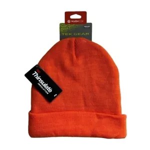 Cappello orologio uomo nuovo con etichette Warm Tek/Tek Gear Thinsulate maglia arancione taglia unica - Foto 1 di 5