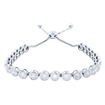 Brazalete Rachel Koen Bisel Set Diamante 3.55 cttw Blanco 14K Talla Única Se Adapta a la mayoría Foto 1 de 4