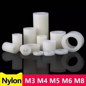 M3 M4 M5 M6 M8 Bianco Abs Distanziatore Plastica Stabile Spessa Rondaia Nylon - Foto 1 di 114