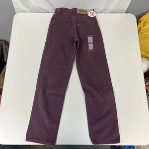 Vintage Levi’s 550 Orange Tab Jeans Youth Size 12 USA Made Dark Red Vtg Denim - Picture 1 of 5