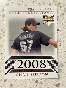 Chris Seddon /150 - Marlins 2008 Moments & Milestones Rookie RC RARE  - Picture 1 of 2