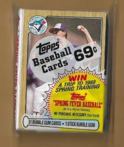 1987 Topps Baseball Cello Pack Sealed JIMMY KEY/TORONTO BLUE JAYS On Top - Picture 1 of 2