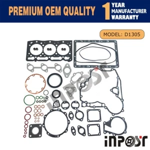 D1305 Full Gasket Kit Upper Lower Set Head Gasket For Kubota Engine Excavator - Picture 1 of 7