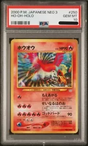 PSA 10 2000 Pokemon Japanese Neo 3 Revelation #250 Ho-Oh HOLO Gem Mint - Picture 1 of 2