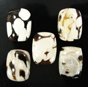 61.65 Ct Natural Peanut Wood Jasper Gemstone 15x20 mm Cushion Cab 5 Pc Lot-60635 - Picture 1 of 5