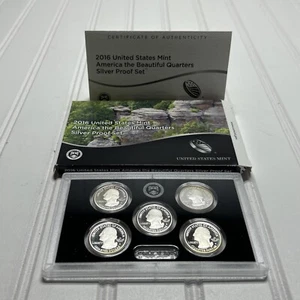 2016-S U.S. Mint ATB Silver Proof Coin Set in Original Packaging - 5 Coins - Picture 1 of 6
