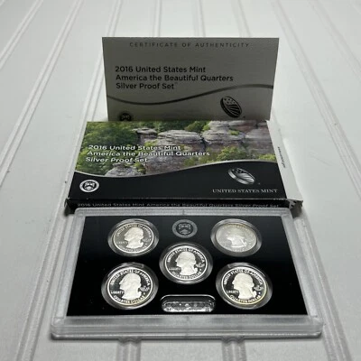 2016-S  U.S. Mint ATB Silver Proof Coin Set in Original Packaging - 5 Coins - Image 1 of 4