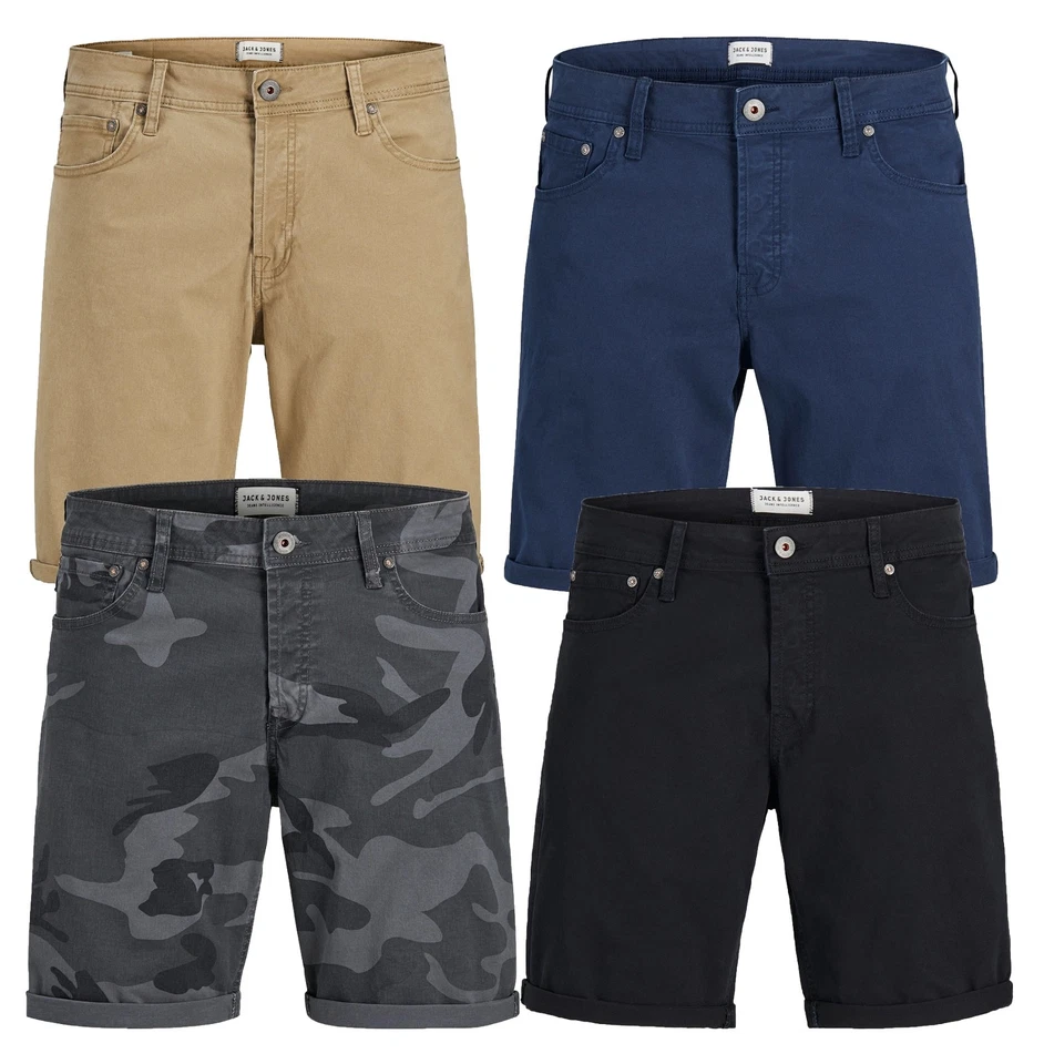 JACK & JONES Rick Hombres Pantalones Cortos Elastizados Algodón Verano Medio Pantalones Chinos Inteligentes Cortos Foto 1 de 1