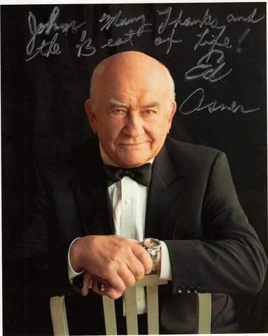 ED ASNER HAND SIGNED 8x10 COLOR PHOTO+COA       GREAT POSE IN TUXEDO     TO JOHN Cover