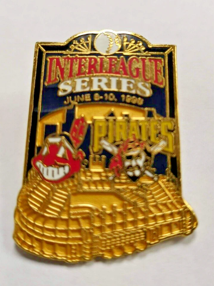 Chief Wahoo Interleague Series 1998 Hat Lapel Pin Clevland Indians Pirates LE - Image 1 of 1