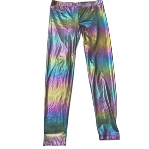 Metallic Rainbow MIA New York Girls Leggings Size M NWOT - Picture 1 of 3