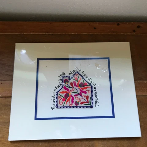 Threads of Yunnan Embroidered Pink Orange Red Floral House w By Wisdom A House I Cover