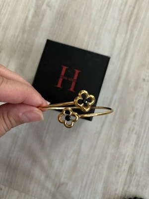 Heidi Klum Schmuck, Echtschmuck Vergoldeter Armreif, Kleeblatt - Bild 1 von 2