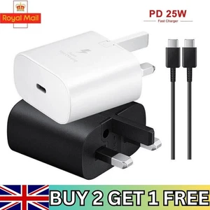 Super Fast Charger 25W For Samsung Galaxy S20 FE S21 FE S23 FE S24 FE S23 S24 - Picture 1 of 14