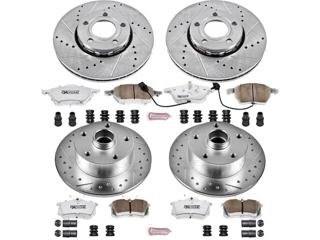 Pastilha de freio dianteiro e traseiro e kit de rotor 12YXFJ65 para Audi A4 1999 2000 2001 - Imagem 1 de 1