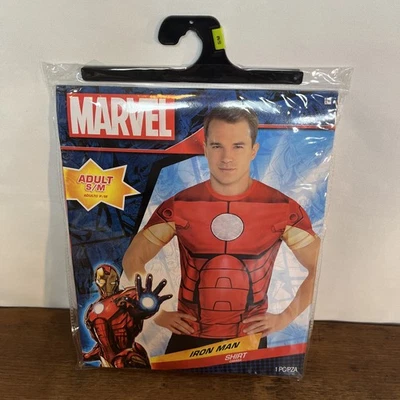 漫威钢铁侠衬衫男式 S/M 全新 — 第 1/4 张图片