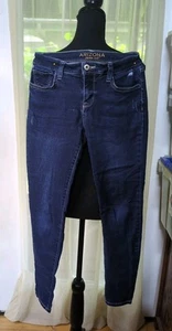 Arizona Jean Co. Super Skinny Distressed Women's Sz 1, Dark Wash Jeans  - Picture 1 of 9